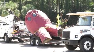 Giant Surfside Beach octopus moved