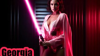 ai generated star wars beautiful models from every country in the world holding lightsabers part 4
