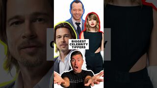 BIGGEST celebrity TIPPERS?!???? #bible #jesus #shorts #celebrity #markwahlberg #bradpitt #taylorswift