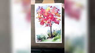 Removing the Tape from a Watercolor Painting | A Compilation #watercolor