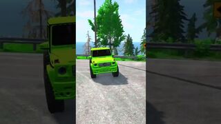 |Double Flatbed Trailer Truck VS Speedbumps Busses| Speed Bump Simulator Transport Gameplay #shorts