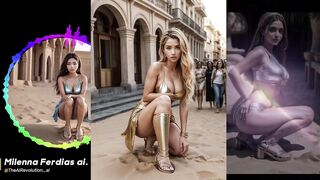 [AI Art] "The Enchantment of Golden Bikinis in AI-Generated Art"❤