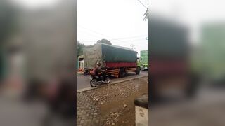 Truck hino trailer ???? Serba hijau #truck #shorts