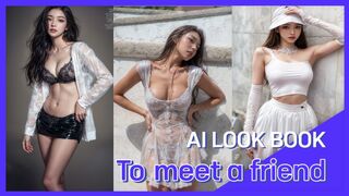 To meet a friend 友達に会う #lingerie #bikini#aiart #aicover #Midjourney #fashion #aiart #ailookbook