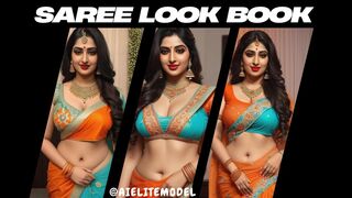 [4K] AI Elite Indian Lookbook Models video #saree #beauty #stunninglook #viral @aielitemodel