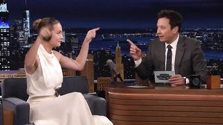 Singing Whisper Challenge with Brie Larson | The Tonight Show Starring Jimmy Fallon