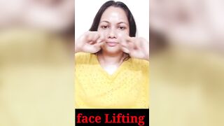 Quick Face Yoga Exercise For Anti-Aging, Jowls, Laugh Lines! as mi #shorts #facemassage