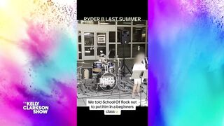 Kelly Clarkson Meets Viral TikTok 7-Year-Old Drummer