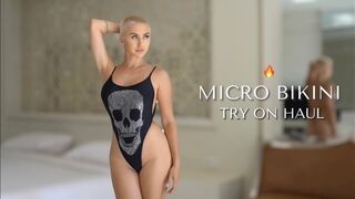 [4K] NEW Micro Bikini Try On Haul