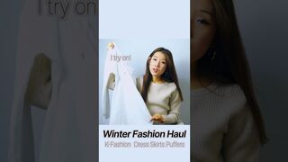 Winter Korean Fashion Try On Haul #fashion #style#fashioninspo#fashionshorts#Koreanfashion