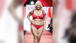 Fashion show of lingerie from mature ladies | Natural Old Women over 50