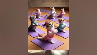 Yoga Kitten #Yoga #cartoon #shorts #ai #art #dalle #midjourne #leonardo ai #aidesign #kitten