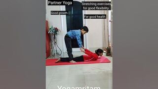 Stretching exercises for good flexibility | Partner Yoga #shorts #youtubeshorts #trending #viral