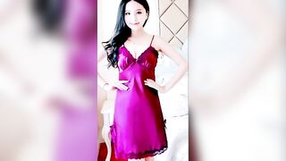 Violet Lingerie Daster Piyama Satin Baju Tidur Renda Pakain Dalam Wanita bahan Satin 1072 #ad #reels