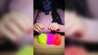 4K ASMR Triggers Pulling, Stretching, Squeezing Different Color Rubber Toys (ASMR No Talking) #asmr