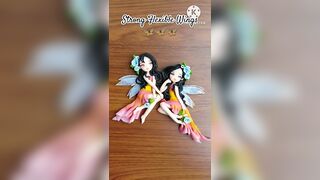 Strong Flexible Wings, Not Tear Easily #polymerclay#clay#fimo#shortvideo#craft#flexible#wings#diy