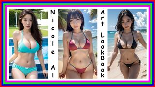Nicole AI Art LookBook - Bikinis & Swimsuits