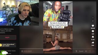 xQc reacts to Kai Cenat Shocked by Yoga Instructor