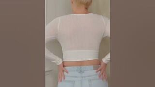White tops with appropriate levels of transparency Try-On