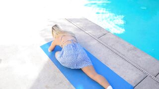 Yoga In Blue Sundress