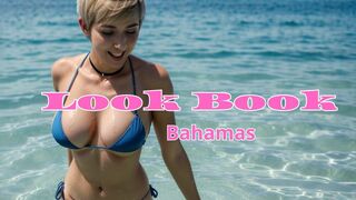 Bahamas Beaches: Model Strut Fashion and Bikinis in AI Lookbook