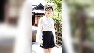 [AI Art Lookbook] Japanese Girl in Traditional clothing #ai #lingerie #shorts