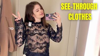 Try On Haul See through Clothes and Fully Transparent Women Lingerie Very revealing!????????