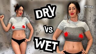 Wet vs Dry Clothing Experiment: Try on Haul [4K] No bra