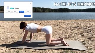 Hot ???? yoga workout on the beach ???? | Guided Yoga with Natalie ❤️‍????