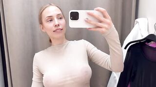 [4K] Transparent Try On Haul | See-Through Clothes in Fitting Room | Black vs White