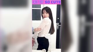 LACE TOP SO CUTE Transparent try on haul #transparent #seethrough