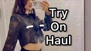 4K| 2024✌????E-girl Try on haul Transparent in Red21