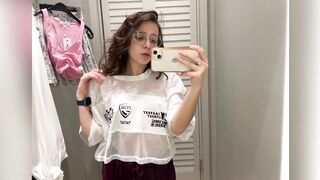 [4K] See-Through Try On Haul | Transparent Lingerie and Clothes | Try-On Haul At The Mall