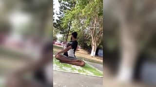 Stretching comes first ????‍➡️#yoga #meditation #fitness #yogalife #yogapractice #namaste #shorts