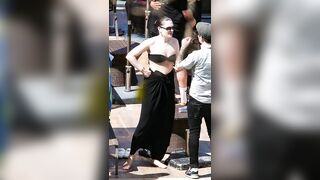 Jessie J wearing a bikini top by the pool in Rio de Janeiro's hotel #shorts