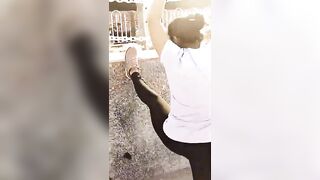#outdoor yoga practice for leg# #stretching.....#.yoga Life #.