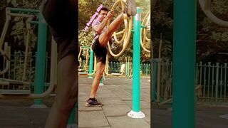 ????#leg #stretching #after #running ????#shorts #use #of #stretching #wheel