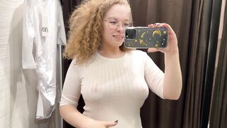 [4K] See Through Try On Haul in Mall with Ashley | Transparent Lingerie