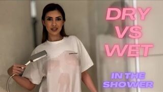 SHOWER[4K] Wet vs Dry Clothing Experiment: Try on Haul