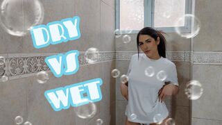 4K ???? Wet Vs Dry ???? T-Shirts test ???? | TRY ON haul ???????? with your favorite Latina | Eva Fox ????