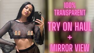 [4K] Transparent Outfit | Try on Haul with Amanda
