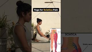 Yoga for SCIATICA Pain #yoga #yogagirl #yogapractice #sciatica #youtubeshorts #shorts #yogi #fitness