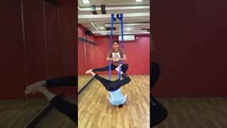 Aerial yoga class ! Aerial yoga teacher training centre Raipur Chhattisgarh ! #yoga #aerial #shorts