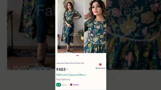 Meesho kurti set under rs500 try on Haul #meesho #review #tryonhaul #viral #trending