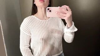 [4K] See-Through Clothes Try On Haul | Transparent & No Bra Trend 2024
