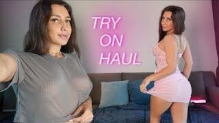 4K Fishnet Transparent Try On Haul | No Pasties No Bra Sheer Lingerie | MissJadeFox Mature Model