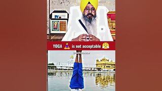 yoga is not acceptable in Golden Temple ???? #shorts #yoga #memes