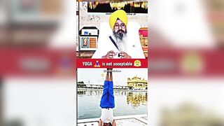 yoga is not acceptable in Golden Temple ???? #shorts #yoga #memes