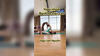 #Shorts bánh xe trên cao / yoga nhóm