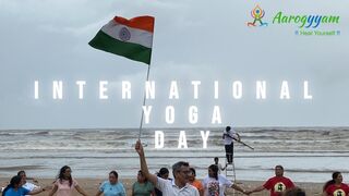 10th International Yoga Day Celebration at Juhu Beach by AAROGYYAM